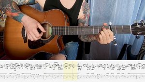 Музыка из фильма Профессионал - кавер на гитаре (табы, ноты)