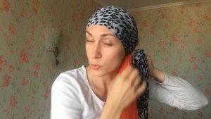 Как повязать шарф на голову с косичкой. Создание объема вокруг головы. Тюрбан\чалма со жгутами.