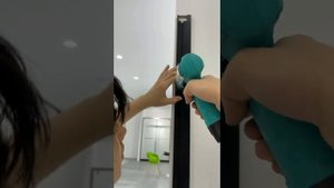 Установка душевой кабины раздвижной. Система в дверной проем FDS-8 SUS304/BL от Ав24