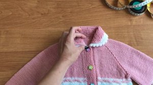 Детская кофточка на девочку 8-9 мес.  Часть первая.  Краткий обзор изделия.