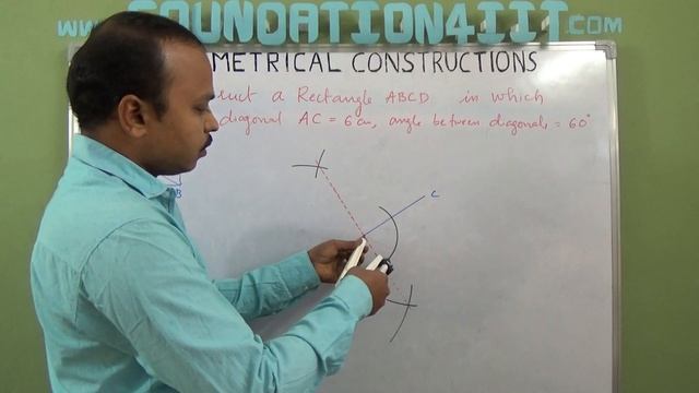 How to Construct a Rectangle When its one diagonal and the angle between the two diagonals are give смотреть онлайн