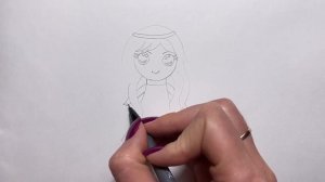 Рисуем милую Девочку Ангела/Кавайный рисунок/girls cute kawaii drawings.