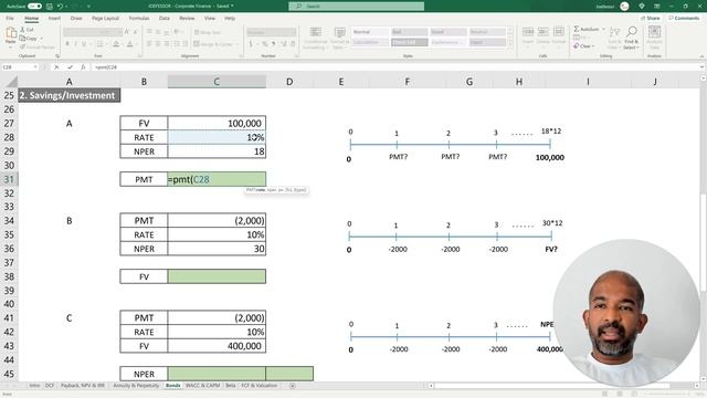 PV(), NPER(), RATE(), PMT() & FV() - Basic Excel Finance Functions | Corporate Finance 4/8 смотреть онлайн