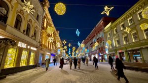 Большая Покровская в новогодних огнях. Нижний Новгород. 14.12.2023.