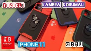 YEPYENİ İPHONE 11 ZIRHLI, YÜZÜKLÜ, KAMERA KORUMALI TELEFON KILIFI