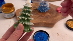 Новогодние свечи. Новогодняя композиция из свечей. Праздничный декор. #свечиручнойработы #diy