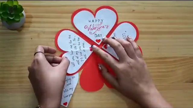 DIY Valentine's Day Greeting Card | How To Make Valentines Card | Valentine's Day Making Easy ❤️ смотреть онлайн
