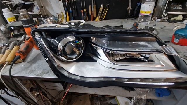 Audi A7. Замена штатного биксенона на лазерные BI-LED Aozoom Laser gen5