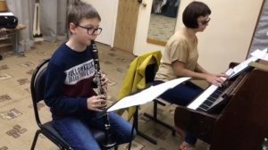 Бетховен. Сонатина на кларнете. Beethoven. The sonatina is performed on clarinet