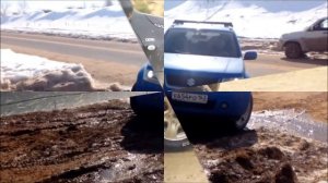 Suzuki Grand Vitara на бездорожье.