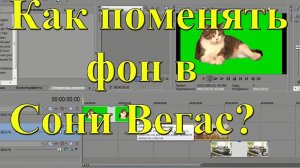 Как поменять фон в Сони Вегас. Урок 17