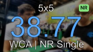 NR [38.77] 5x5 Single (ER4,WR13) // Rubik's WCA European Championship 2024