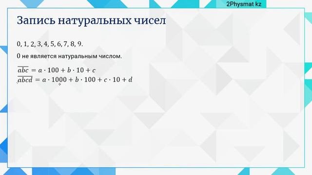 Числа и их свойства 1 Натуральные числа