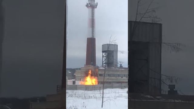 Пожар на котельной в Волжске  Видео читателя пожелавшего остаться неизвестным