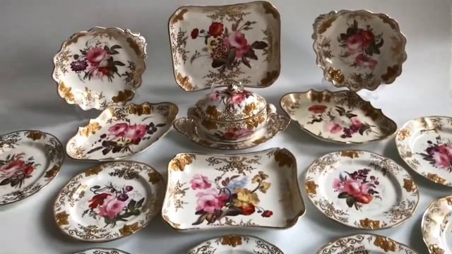 Музейный английский фарфор. Антикварный сервиз Coalport 1820х годов