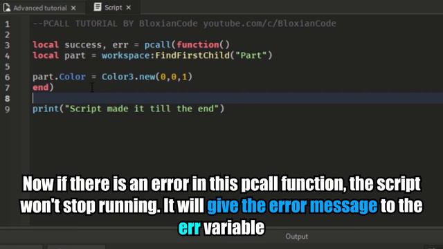 WHAT IS PCALL?? Advanced Roblox Scripting