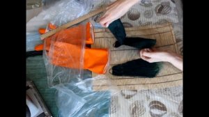 Валяние сумки: внутренние карманы, раскладка, декорирование. Inside pocket of a felted bag.