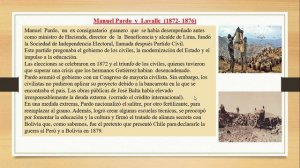 5° H P  Primer civilismo Manuel Pardo y Lavalla