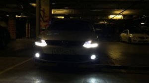 Объединение ДХО + Поворотник VW Jetta 6