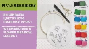 Вышивка гладью.  Полевые цветы.  Часть 1