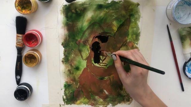 Как легко нарисовать овчарку [Рисунок на 23 февраля. ] Alina Chirkova ART
