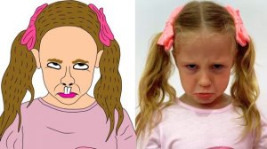 Nastya and Stacy play with edible makeup Drawing meme | like nastya | funny drawing