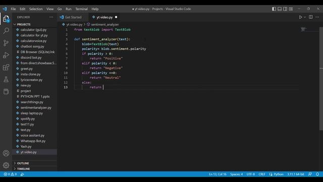 "Creating a Sentiment Analyzer in Python: A Step-by-Step Tutorial" || By All About Python With Yash смотреть онлайн