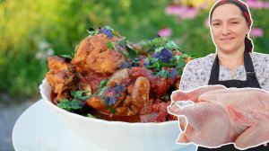 Как украсть курицу и приготовить её. Чахохбили, цыганка готовит.