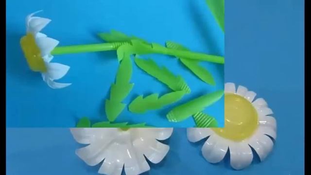 Очень красивые ромашки из пластиковых бутылок. смотреть онлайн