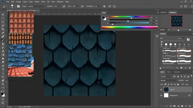 [Hand painted texture] - крыша/ Hand Painted Tileable texture tutorial - roof смотреть онлайн