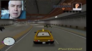 Летсплей игра ГТА 3, зима - Grand Theft Auto 3 Frosted Winter, человек Геннадий Горин играет в игру