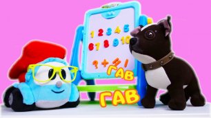 Магнитная математика для игрушки Шоколадки! Шоколадка и Грузовичок Лёва на уроке — видео для детей