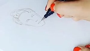 Рисуем акварельными маркерами, без простого карандаша