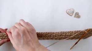 ОНА притягивает взгляды!!!  Вязаная СУМКА из ДЖУТА / РАФИИ крючком. Прямоугольный Шоппер.