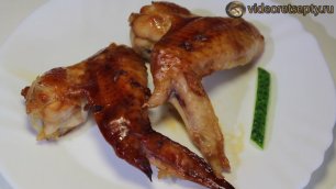 Крылышки в медово соевом - Baked chicken wings