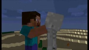 Minecraft Short: Steve vs Giant Skeleton