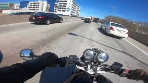 Moto Влог По Русски - kilka v okeane - Дукати в Бруклине, fast and agressive traffic splities v965