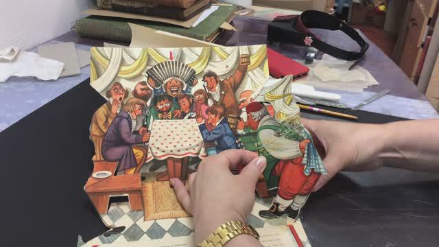 Реставрируем детскую книжку игрушку-раскладушку "Столик накройся"