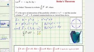 Ex 2: Using Stoke's Theorem to Evaluate a Line Integral as a Surface Integral