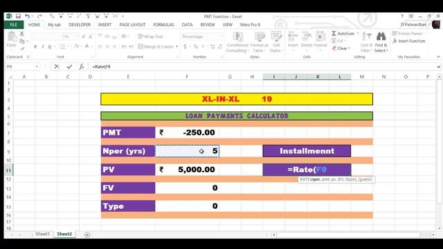 Rate Function in Excel. XL-IN-XL 20 смотреть онлайн
