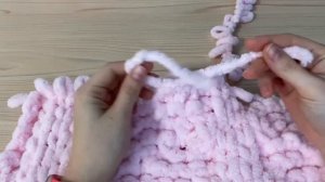 Аккуратная изнанка. Как соединить и спрятать кончики нитей alize puffy.