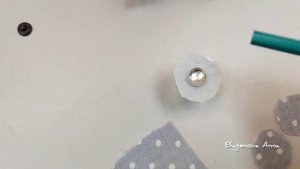 Обтяжка пуговицы тканью