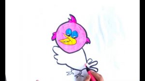 Angry bird drawing for kids/chick drawing/How to draw angry bird for kids/children/toddlers