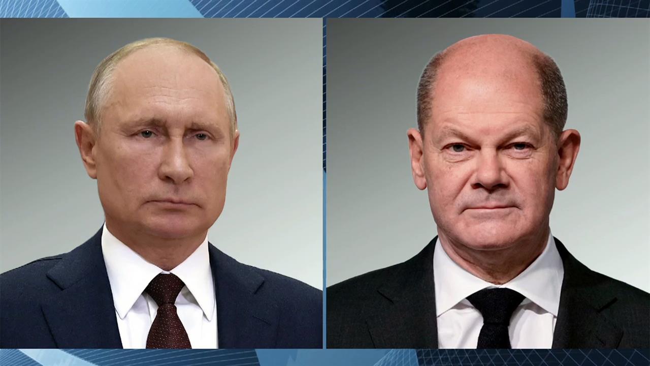 Владимир Путин и канцлер Германии Олаф Шольц обсудили ход специальной военной операции РФ на Украине