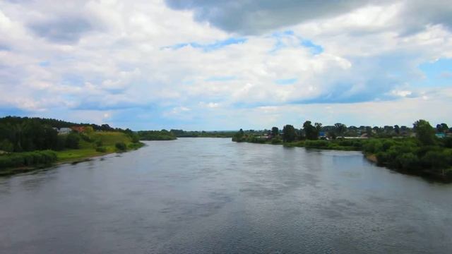 Вид из окна поезда - река Кан (Красноярский край) смотреть онлайн