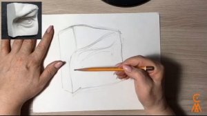 Конструктивное построение гипсового слепка глаза Давида