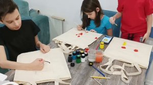 Раскрасили шоппер (сумку) красками по ткани