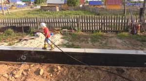 Уход за фундаментом после заливки набираем полную прочность бетона Семья Булатов