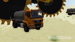 Giant Wheel Saw Monster crushes cars #2 - Beamng drive