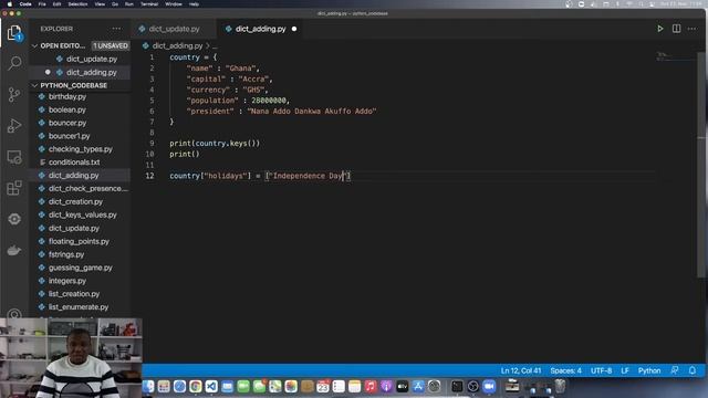 Python Programming 101 : Adding New Items To Dictionaries